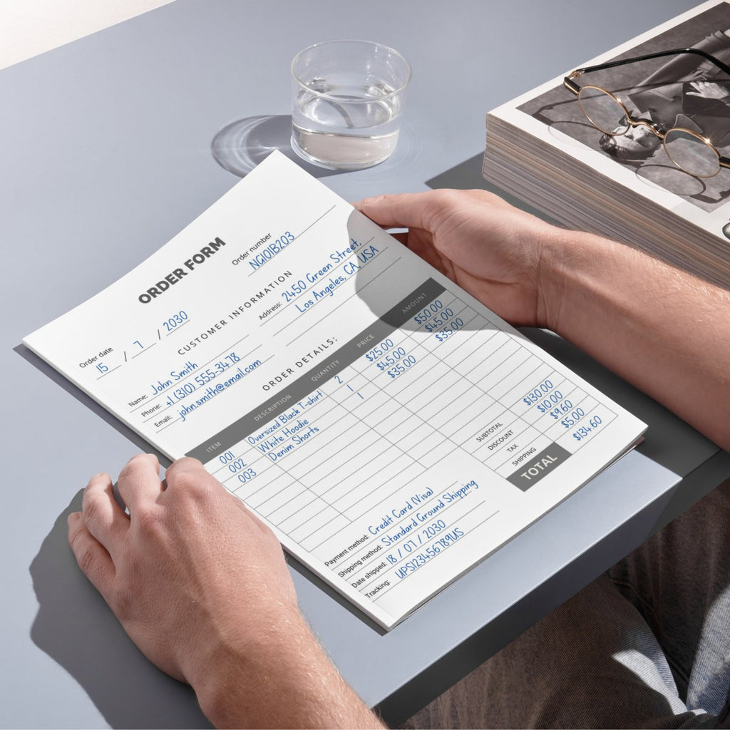 Orders Form PDF - Undated