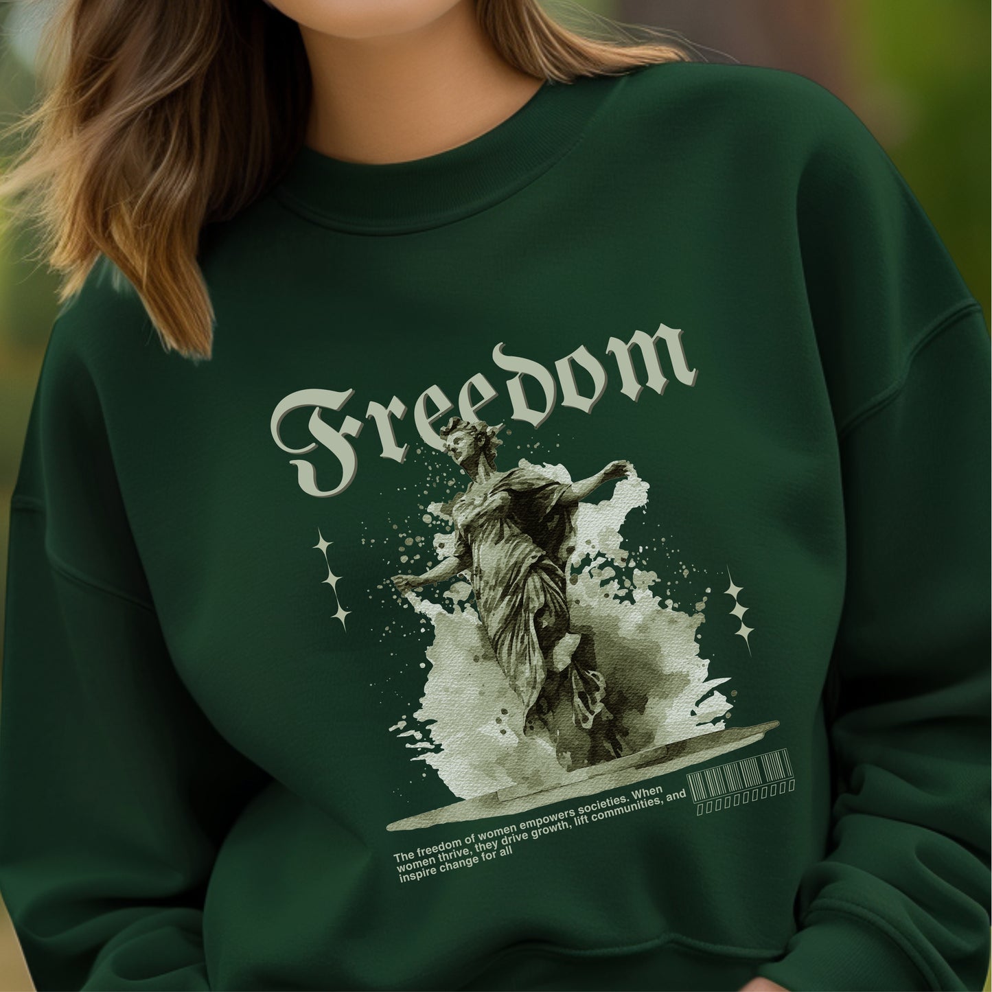 Freedom - Artistic Woman Silhouette Empowerment Movement Liberty Statement Artwork