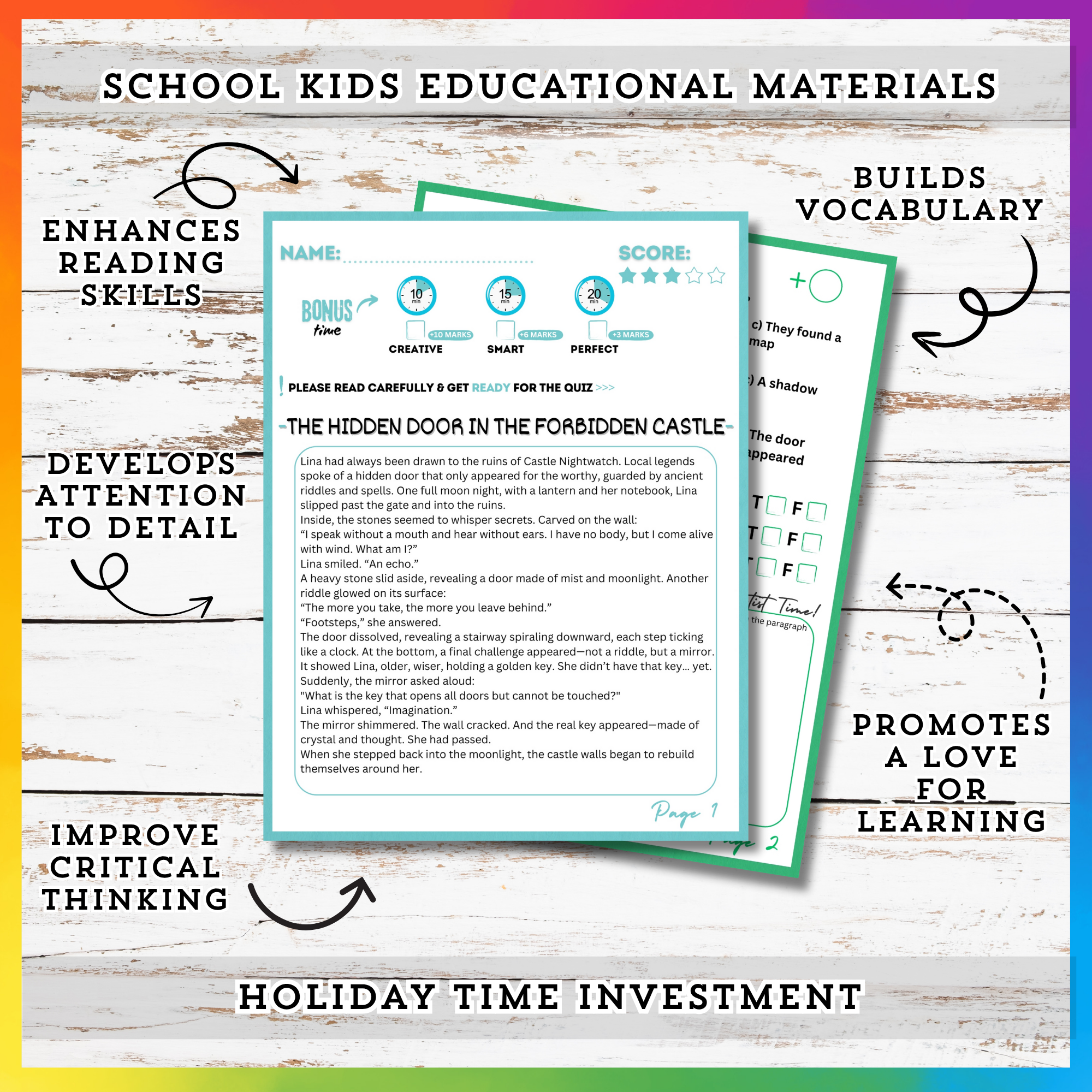 Escapes & Puzzels Reading Stories