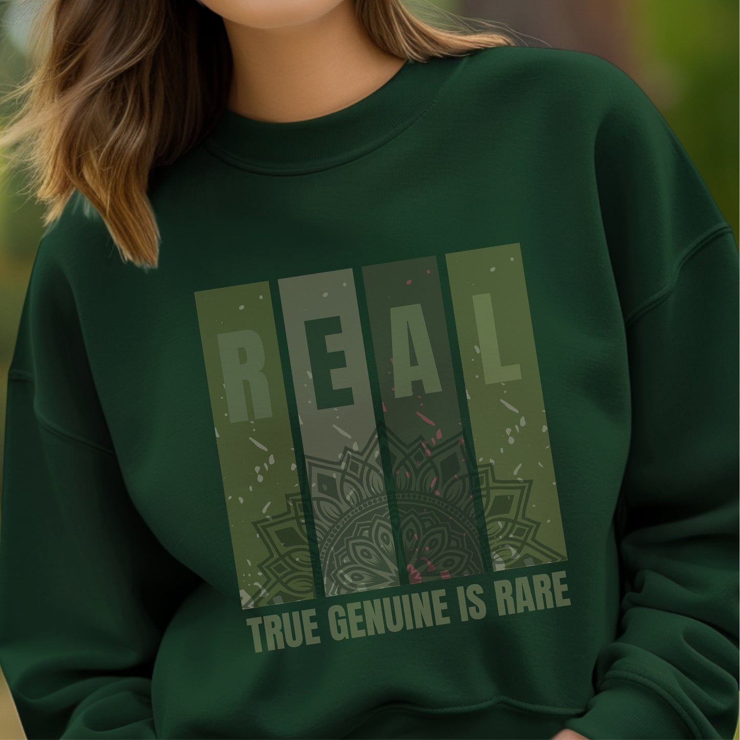 Real True Genuine Is Rare - Mandala Authenticity Rarity Statement Artwrok