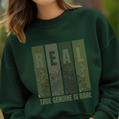 Real True Genuine Is Rare - Mandala Authenticity Rarity Statement Artwrok