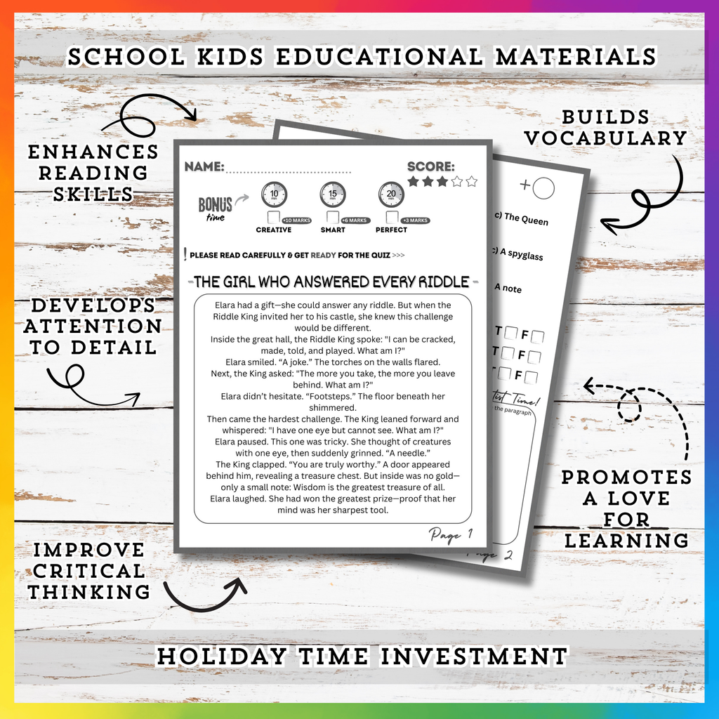 Riddles Reading Stories