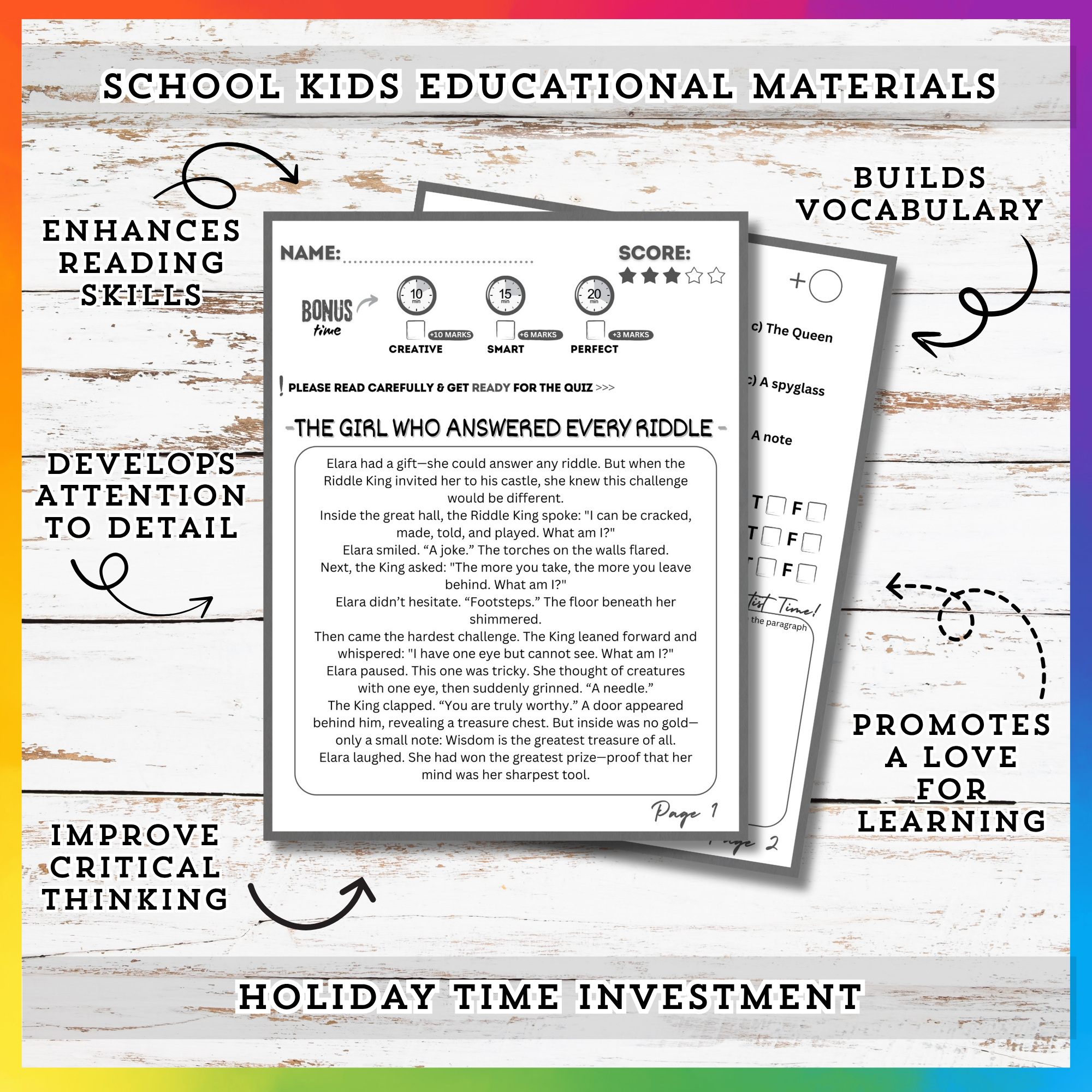 Riddles Reading Stories