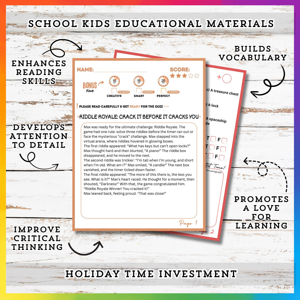 Brain Puzzel Reading Stories