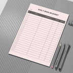 Daily Sign In Sheet
