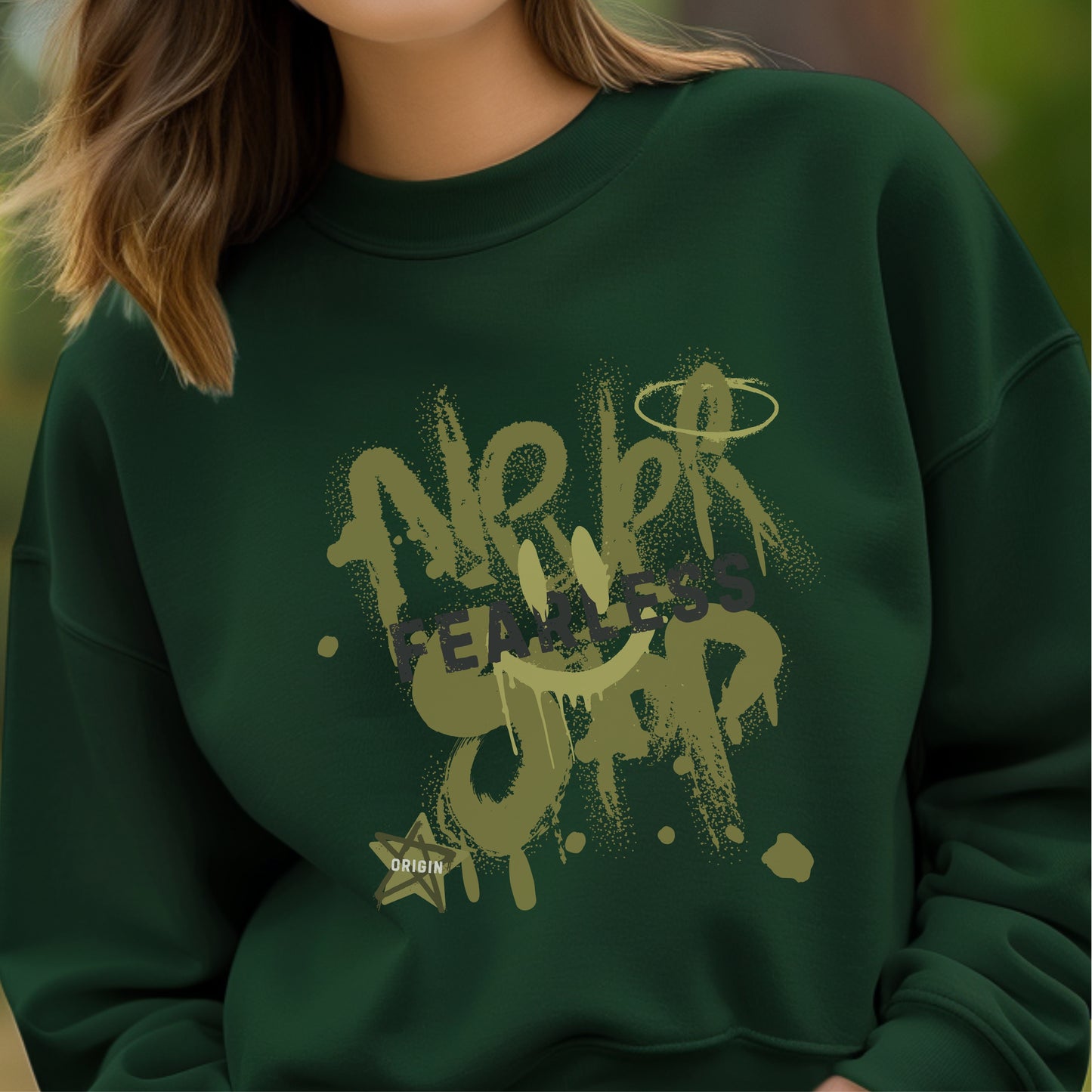 Never Fearless Origin - Graffiti Street Art Bold Expression Statement Artwork