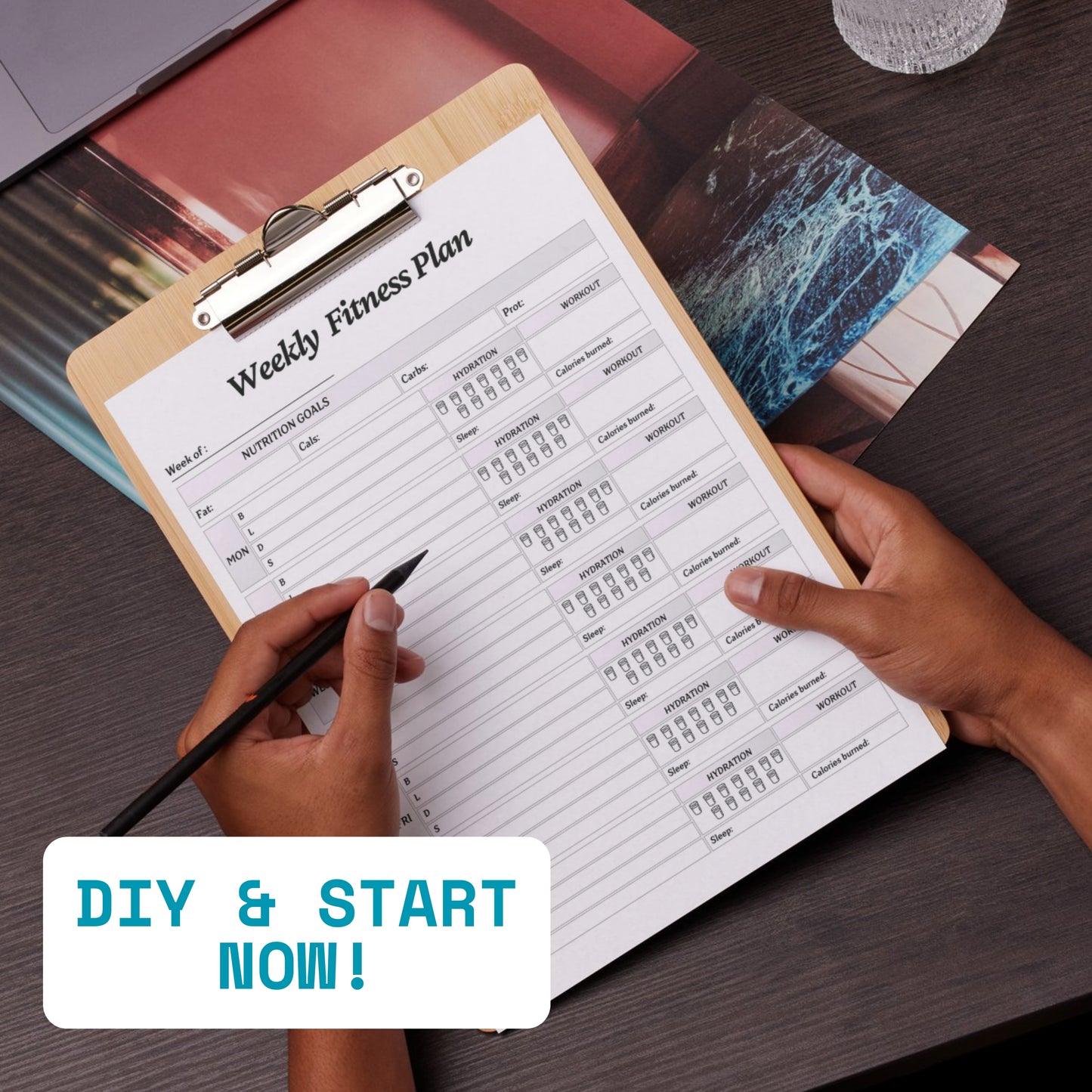 Fitness Planner & Trackers Bundle