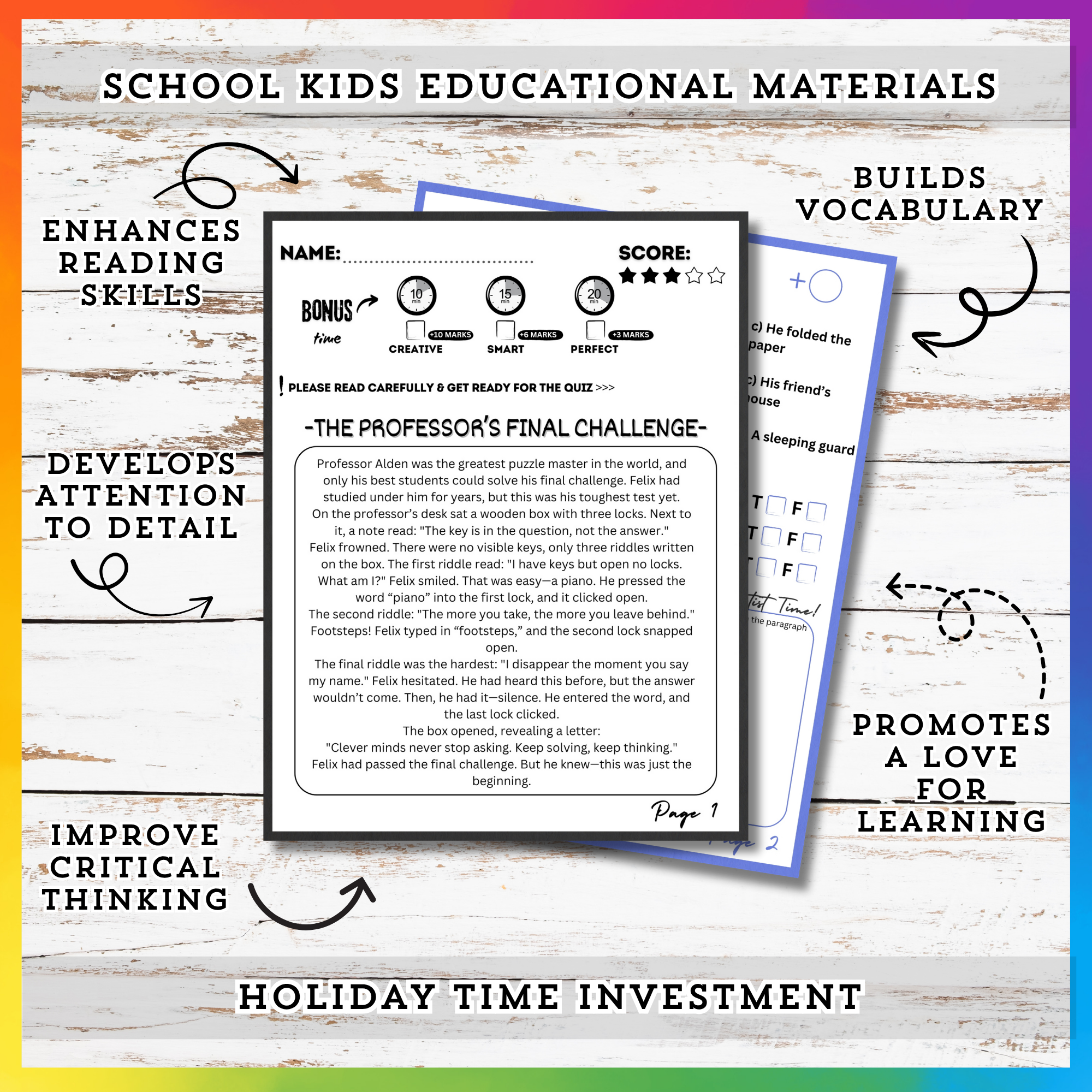 Logic Reading Stories