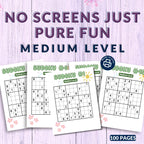 400 Sudoku Fun Activity Sheets For Kids - 4 Levels