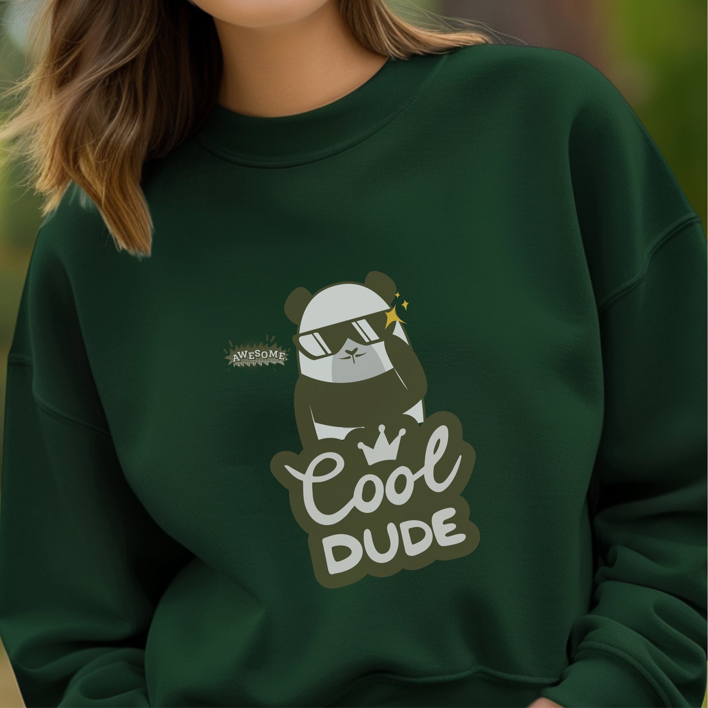 Cool Dude Awesome - Minimalist Cartoon Character Confidence Swagger Statement Artwork