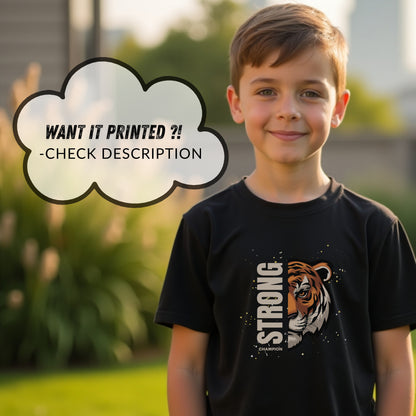 Strong Champion - Tiger Artistic Motivational Statement Artwork