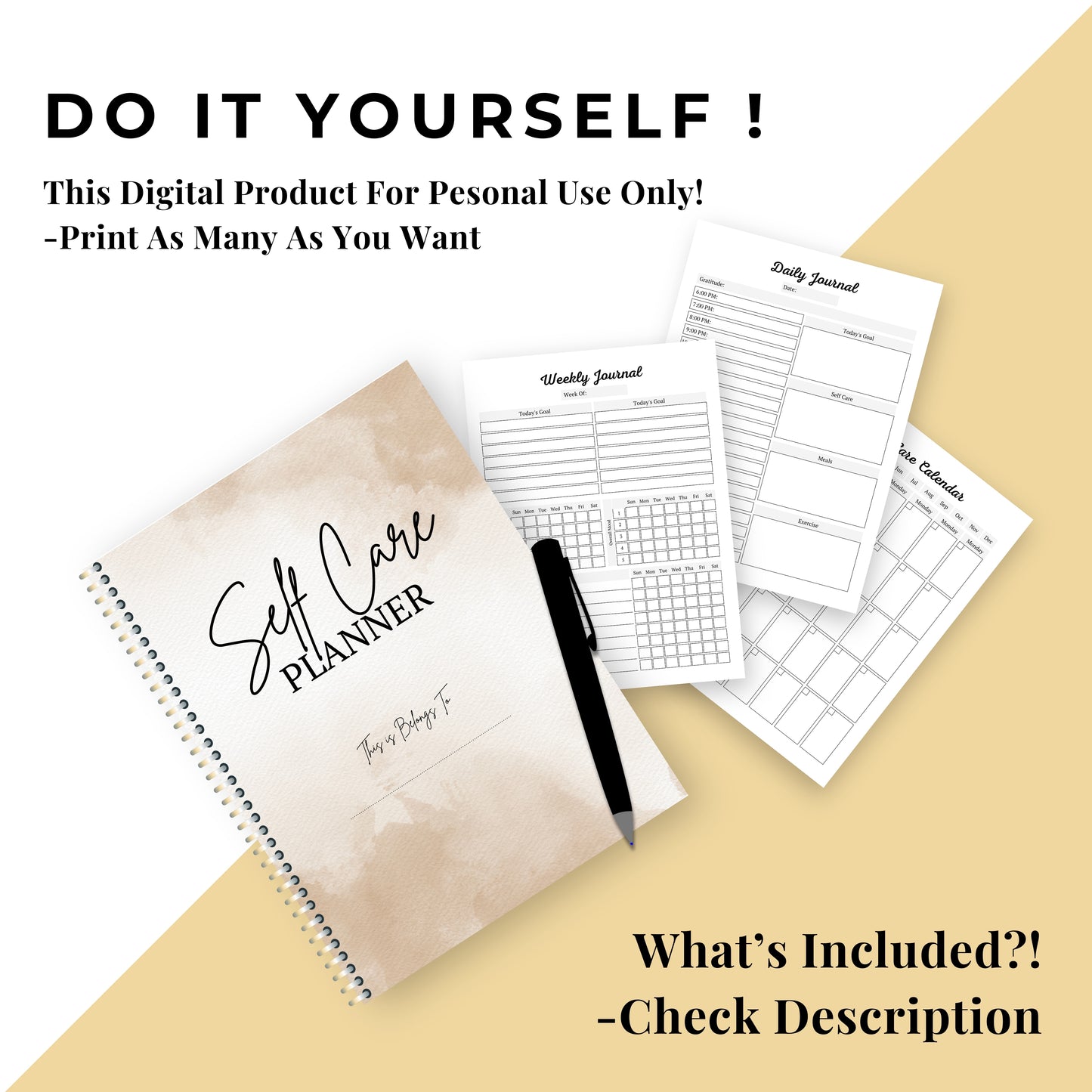 Self Care Planner Bundle