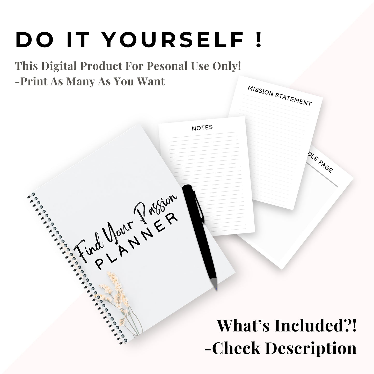 Find Your Passion Planner & Journal