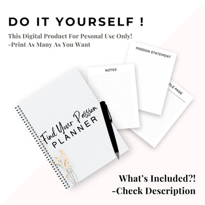 Find Your Passion Planner & Journal