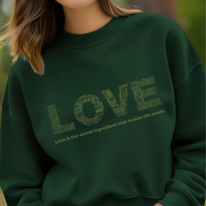 Love Secret Ingredient - Typography Word Art Kindness Positivity Statement Artwork