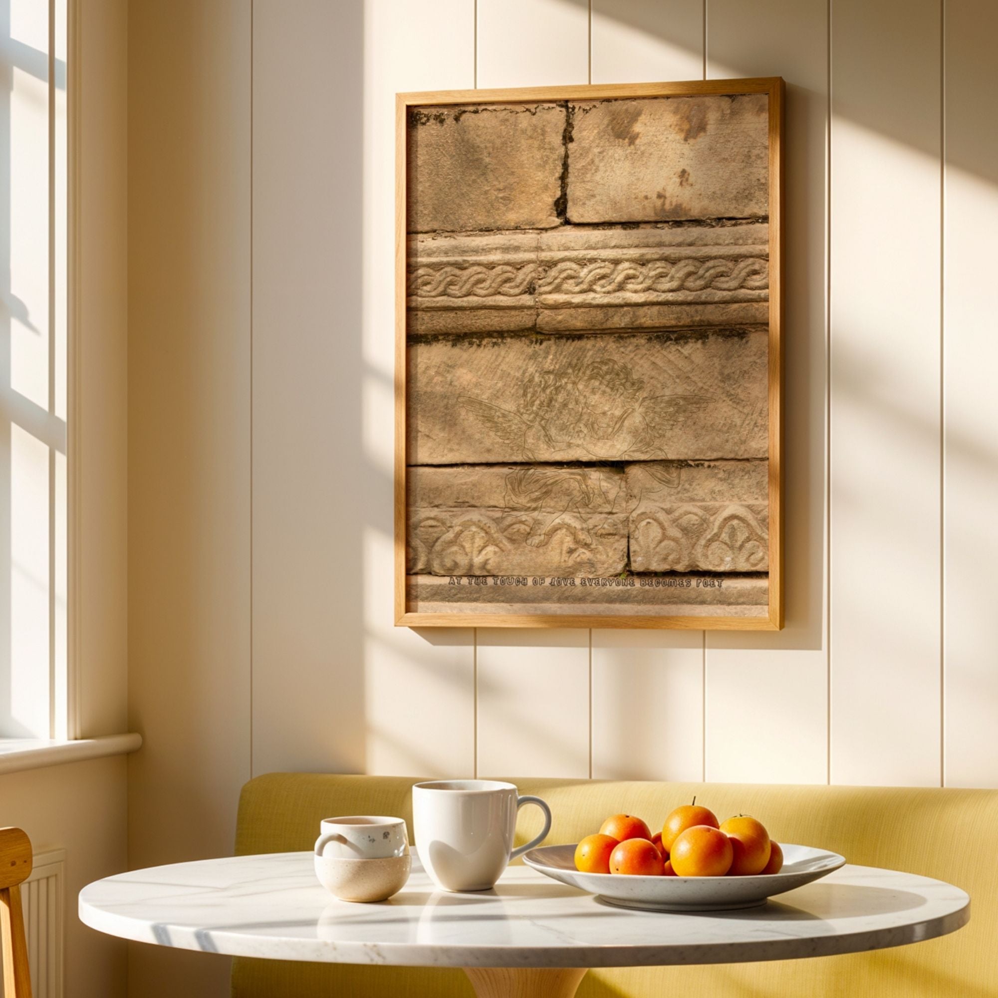 At The Touch Of Love Everyone Becomes Poet - Romantic Stone Carving Wall Art