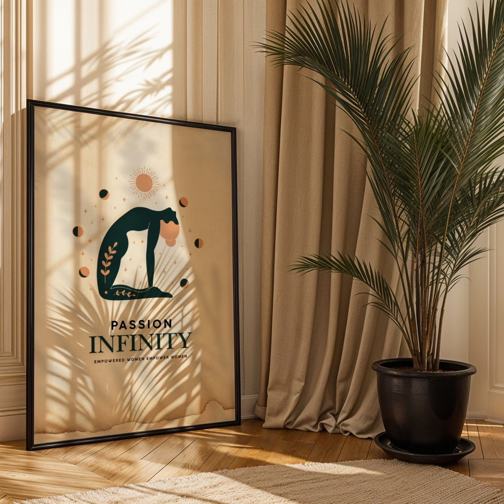 Passion Infinity - Yoga Empowerment Wall Art | Celestial Wellness Poster