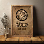 Time Is A Unit - Measure Of Life Vintage Wall Art