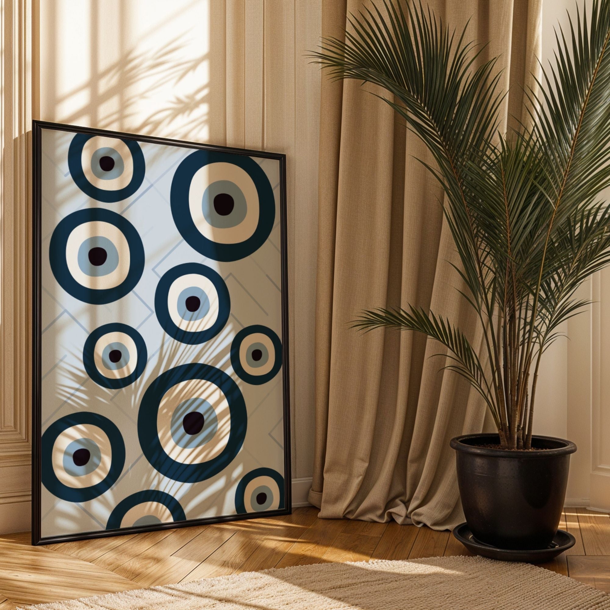 Evil Eye Protection - Mediterranean Talisman Pattern Wall Art