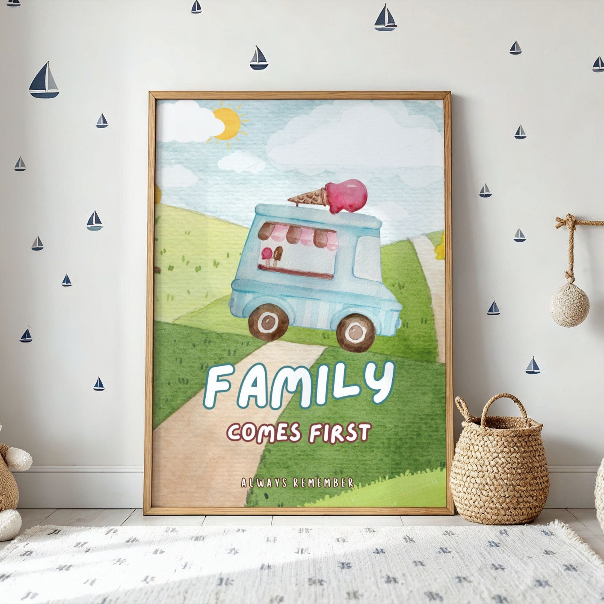 Family Comes First - Always Remember Heartwarming Wall Art
