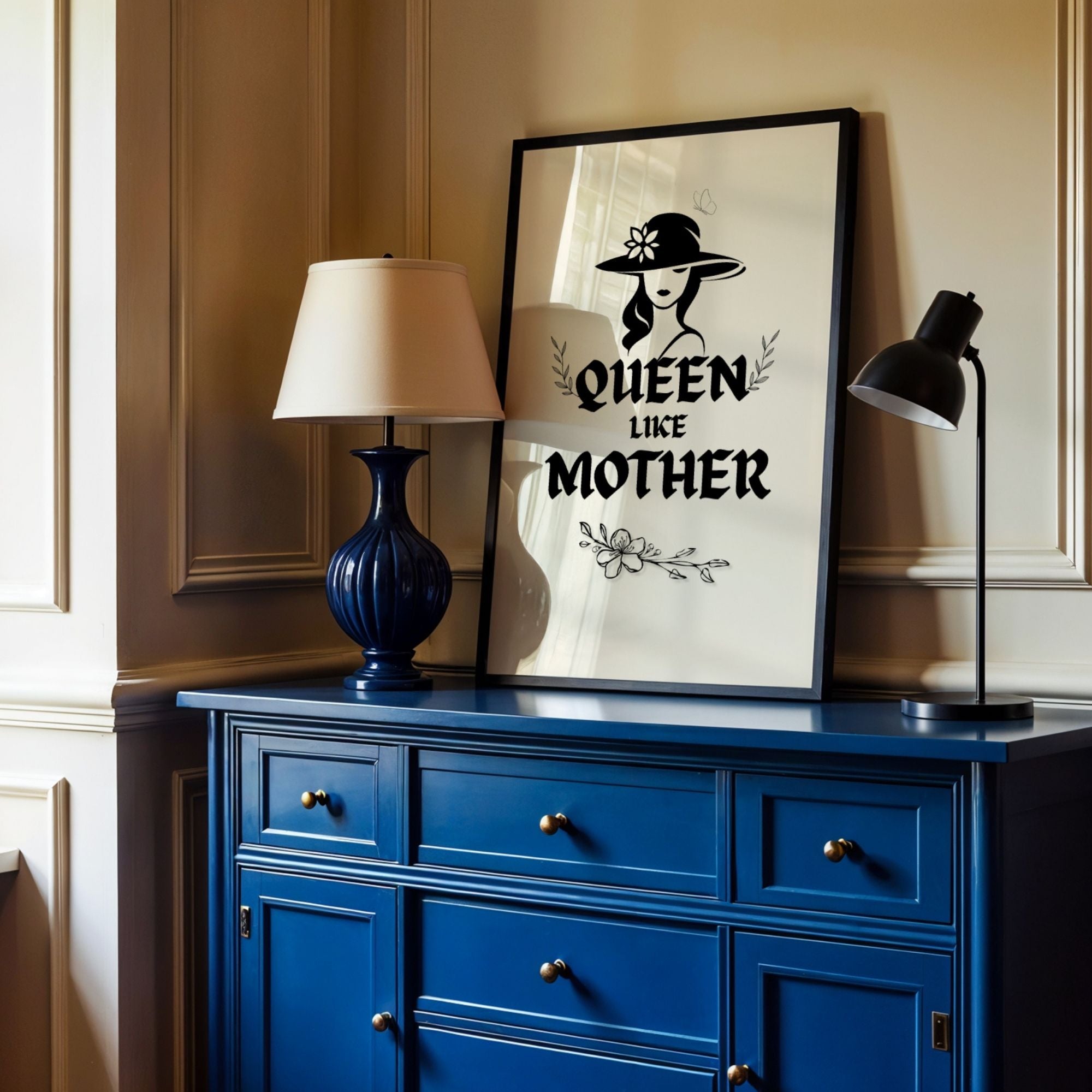 Queen Like Mother - Elegant Maternal Bond Wall Art