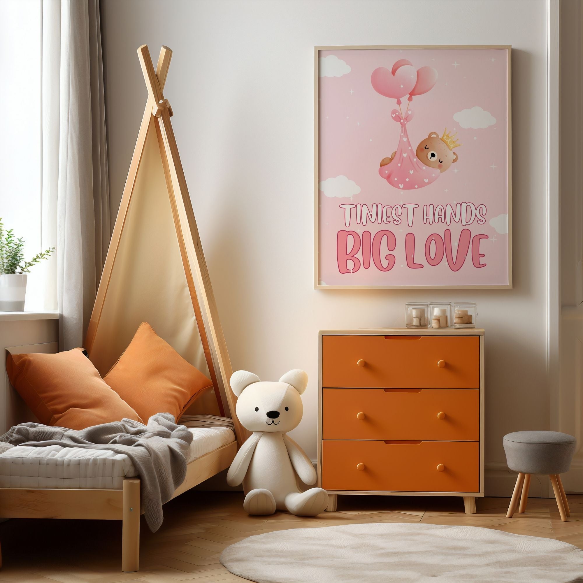 Tiniest Hands, Biggest Love - Nursery Baby Wall Art