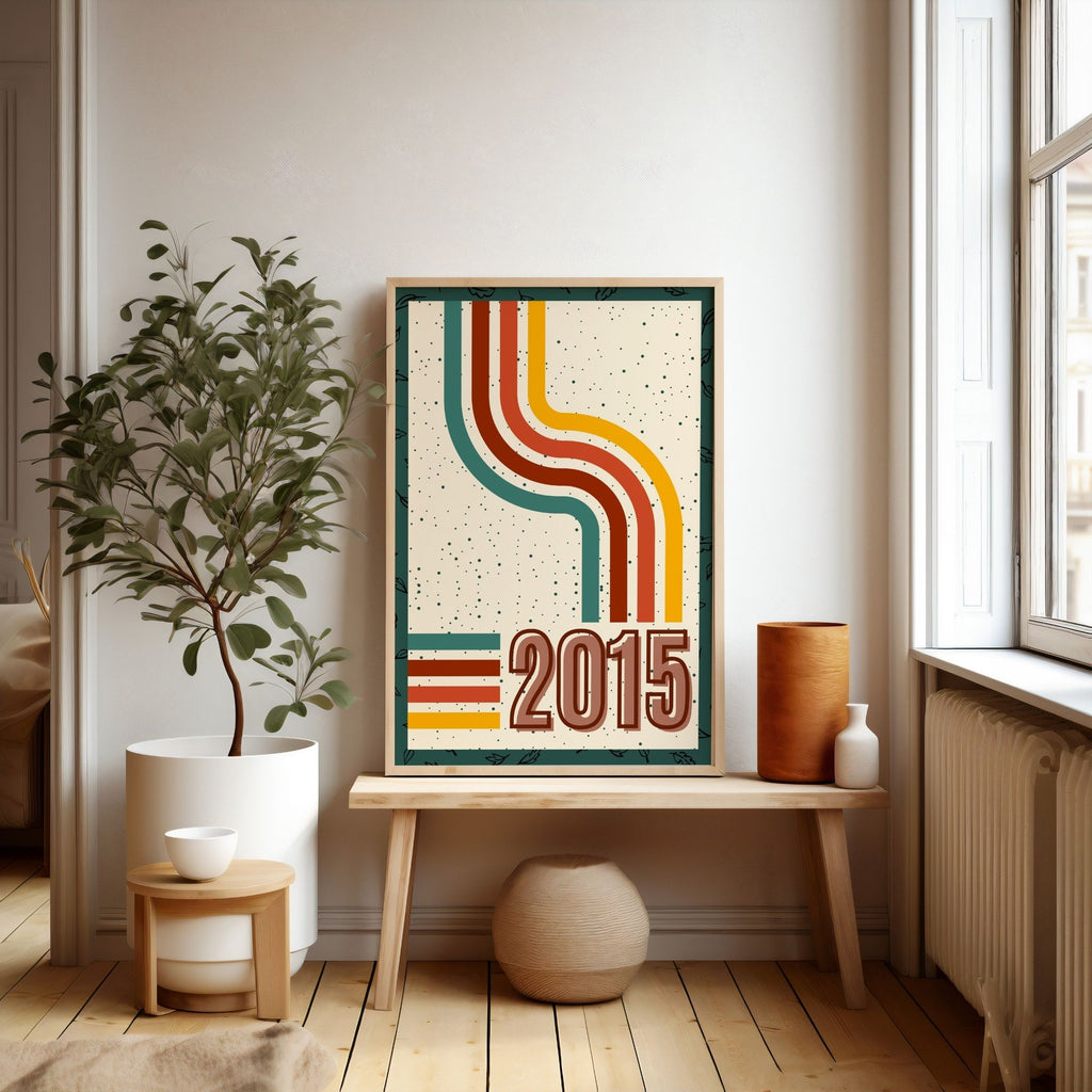 2015 Retro Wave Abstract Wall Art