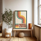 2015 Retro Wave Abstract Wall Art