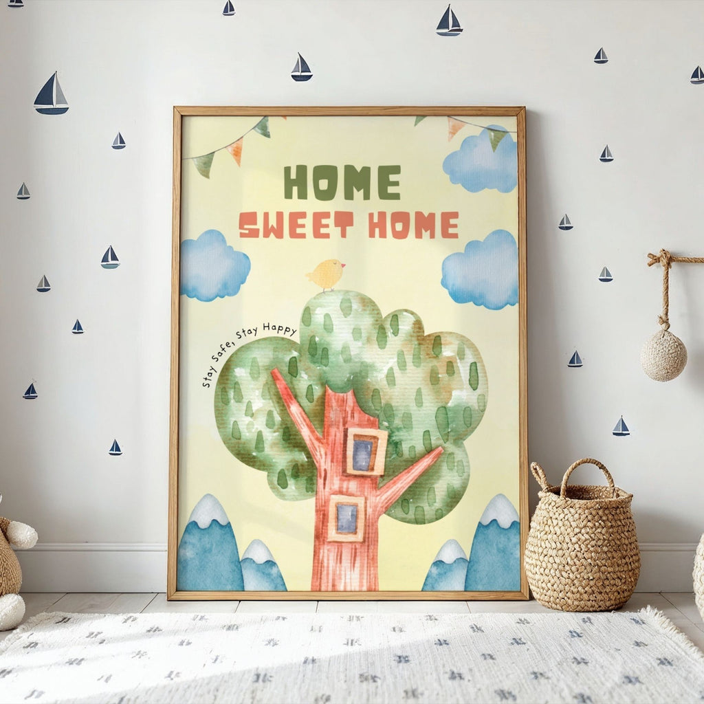 Home Sweet Home - Stay Safe, Stay Happy Wall Art