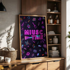 Music Time Neon Wall Art