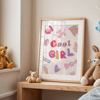 Cool Girl - Playful Teen Room Wall Art Print | Fun Typography Poster