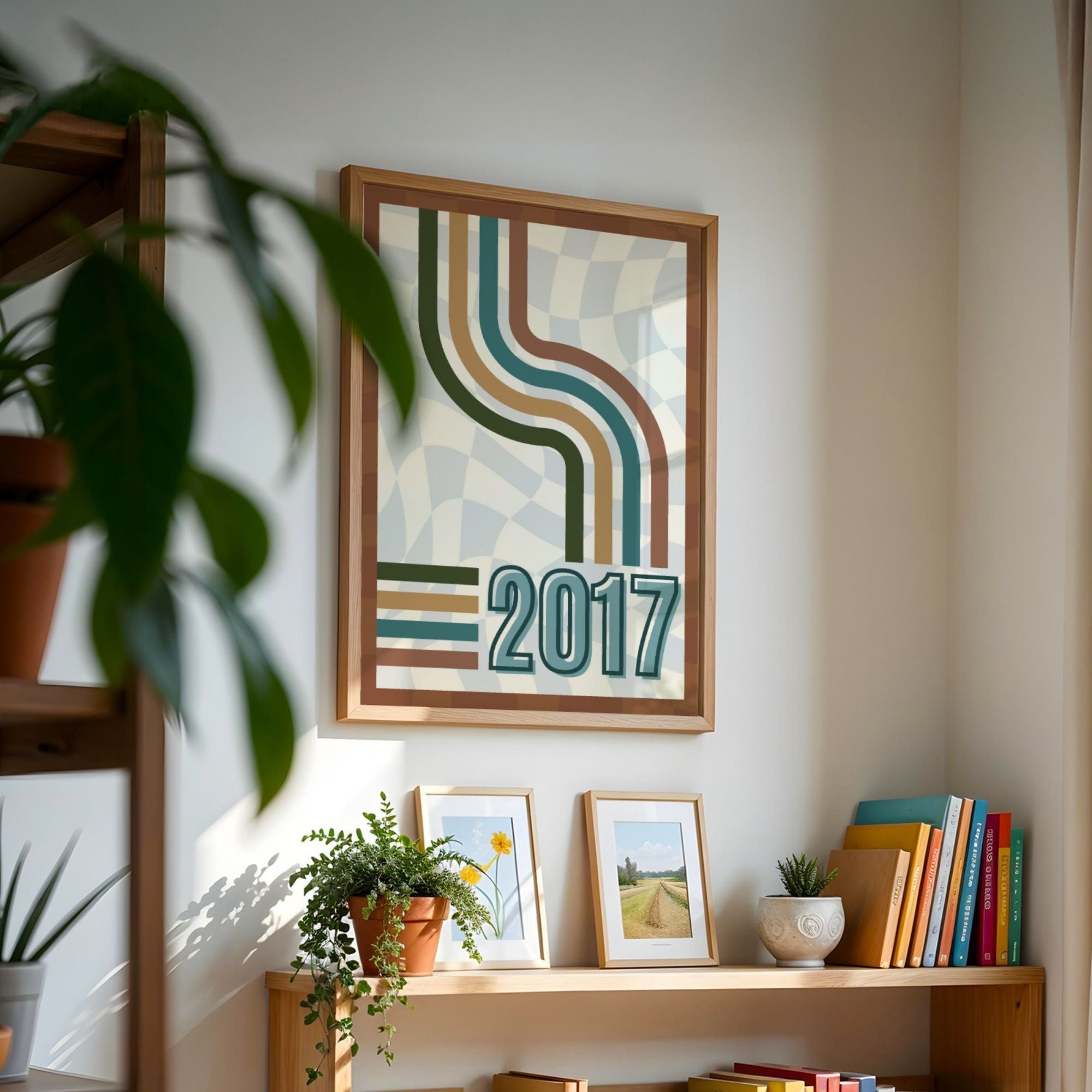 2017 Retro Wave Abstract Wall Art