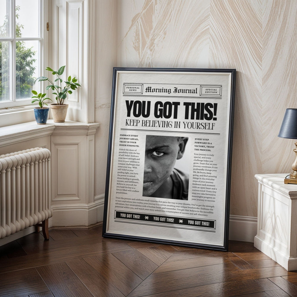 You Got This - Vintage Newspaper Motivation Wall Art
