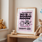 20's Music Room - Retro Girls Night Party Wall Art