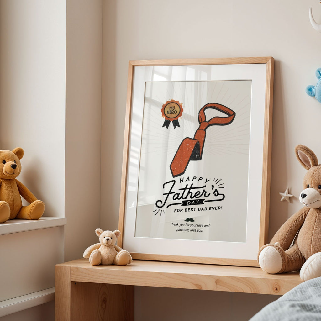 Happy Father's Day - Premium Wall Art for Best Dad Ever
