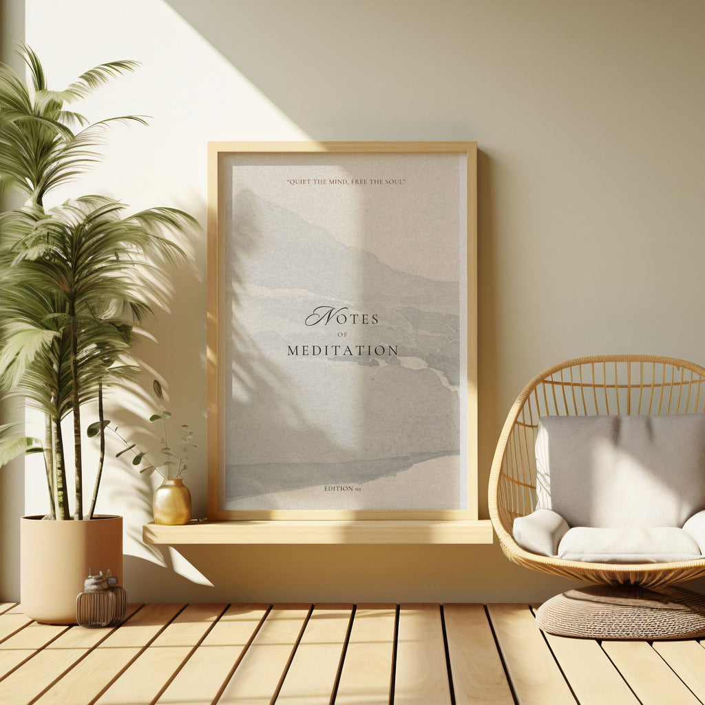 Notes of Meditation - Quiet The Mind, Free The Soul Mindfulness Wall Art