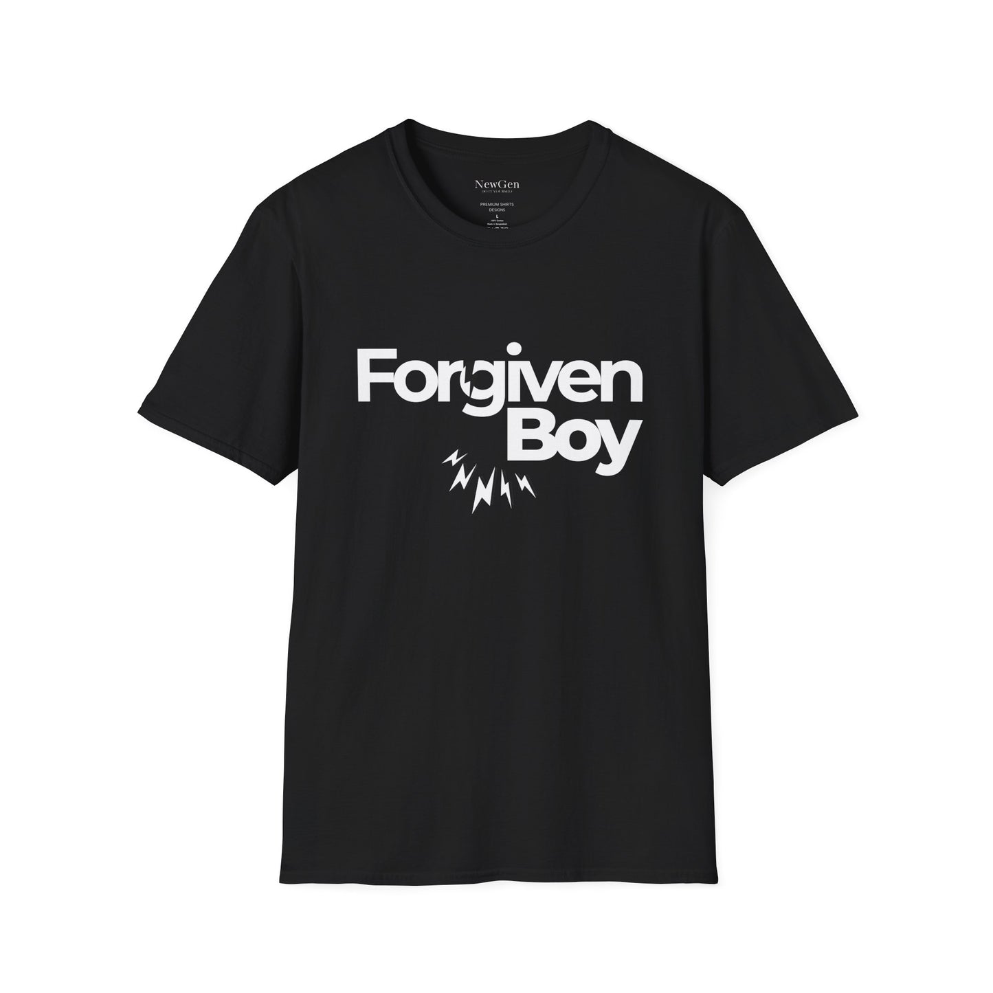 Forgiven Boy - Faith-Based Redemption Statement Artwork Tee