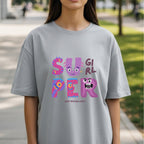 Super Girl What Beyond Limits - Cute Monster Empowerment Kids Statement Artwork