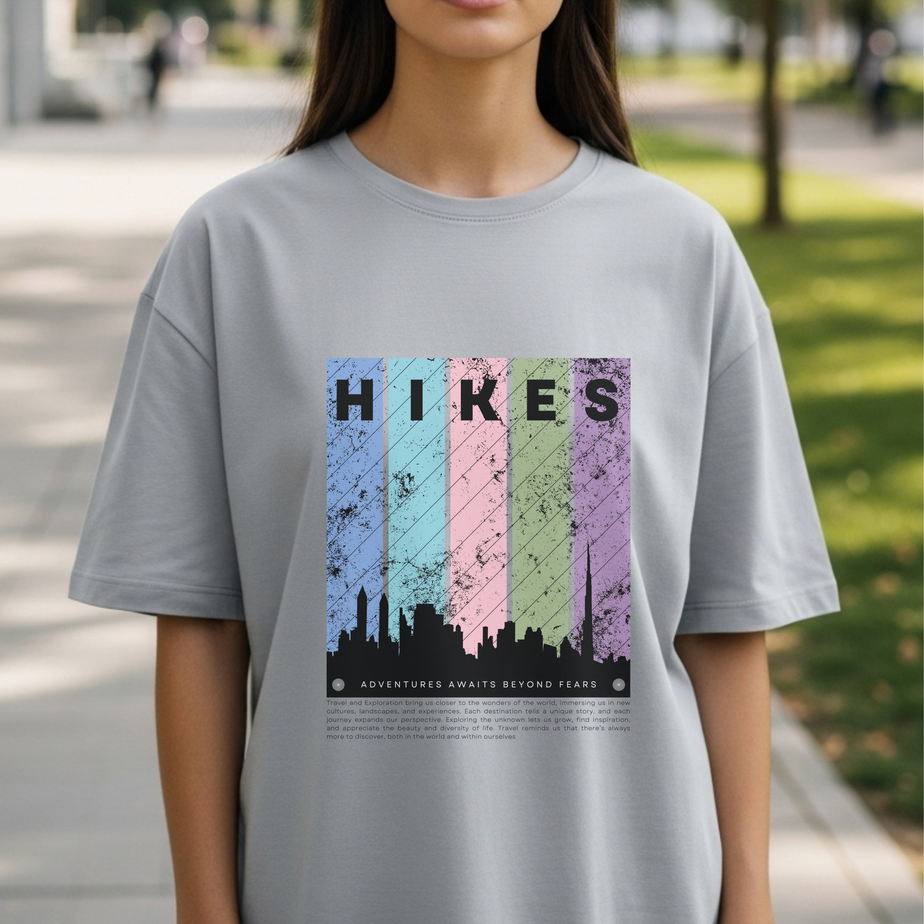 Hikes Adventures Awaits Beyond Fears - Outdoor Exploration Travel Statement Artwork