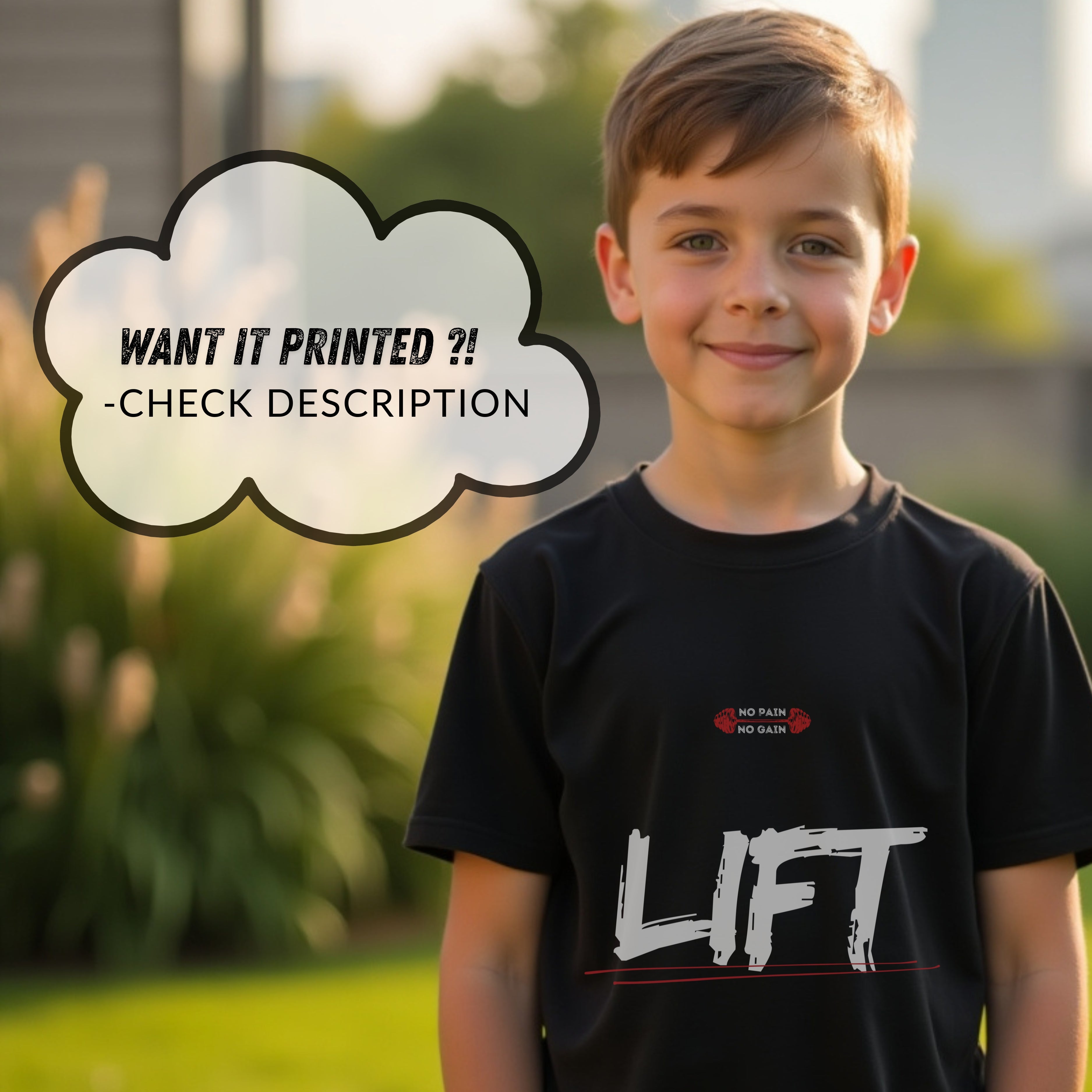 No Pain No Gain Fitness Motivation Statement Artwork