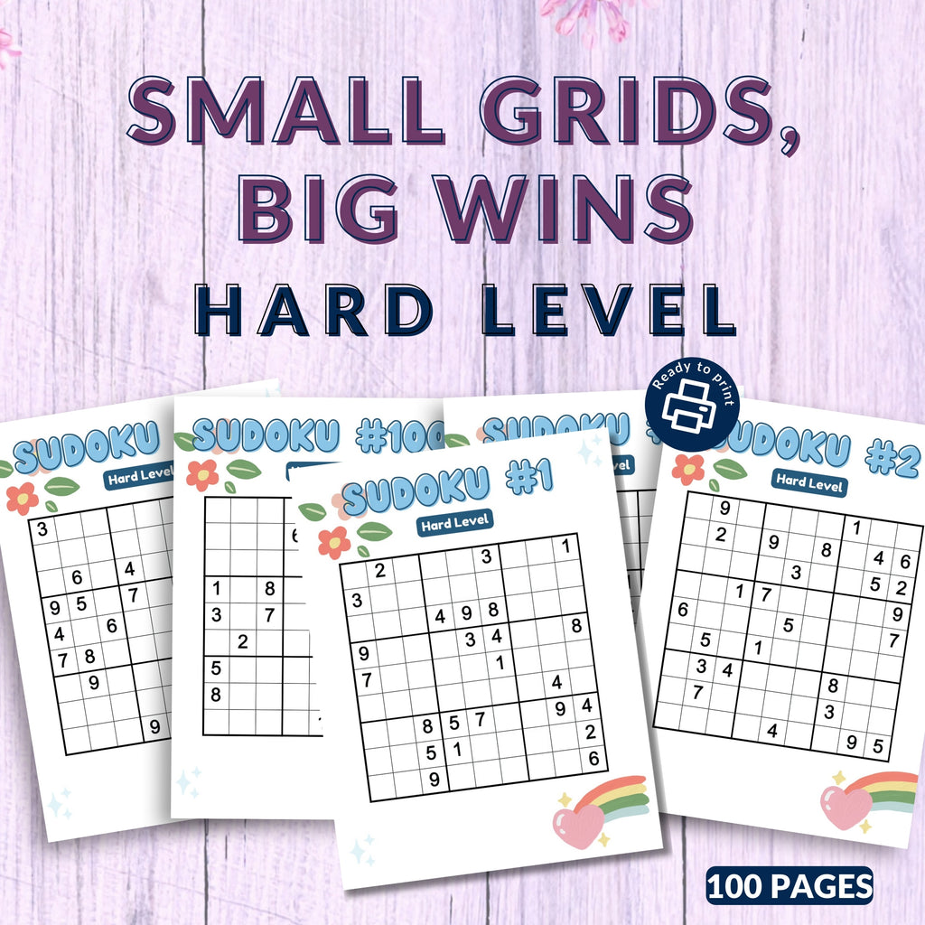 400 Sudoku Fun Activity Sheets For Kids - 4 Levels