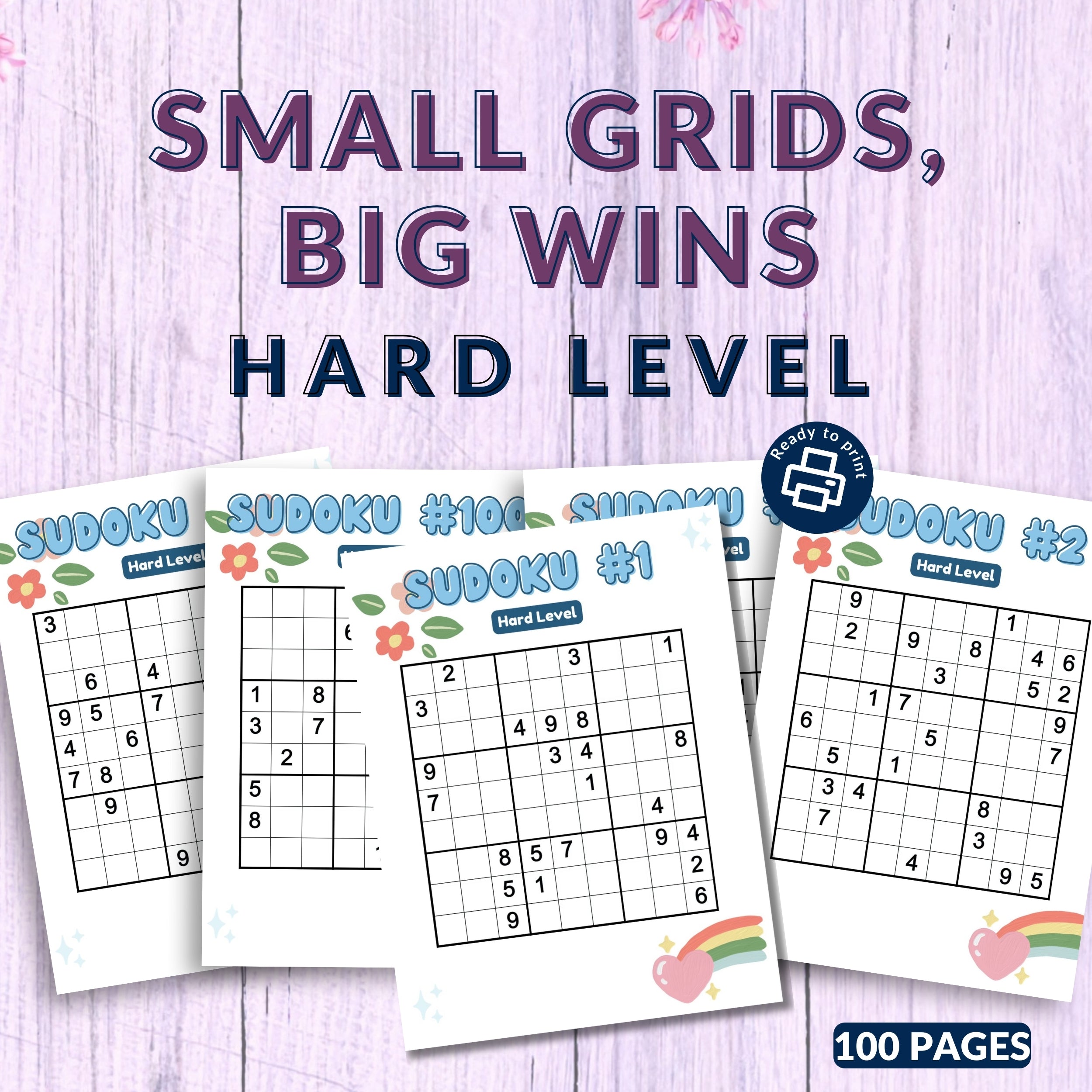 400 Sudoku Fun Activity Sheets For Kids - 4 Levels