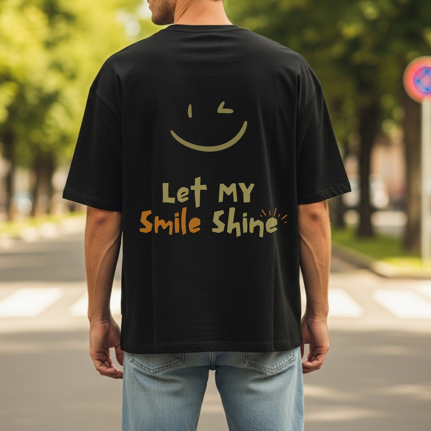 Let My Smile Shine - Positive Vibes Happiness Statement Artwork