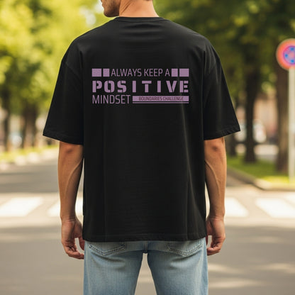 Always Keep Positive Mindset Boundaries Challenge - Minimalist Motivation Statement Artwork