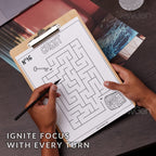 80 Mazes Fun Activity Sheets For Kids & Adults - 3 Levels