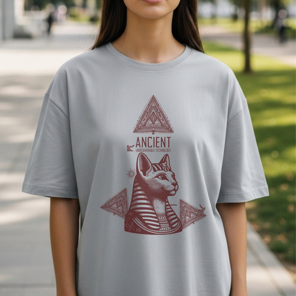 Ancient Undieverable Technology - Egyptian Cat Pyramid Mystery Statement Artwork