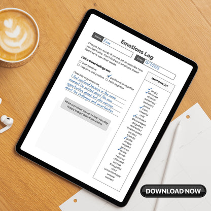 Emotion Log Paper Sheet PDF