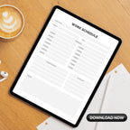 Daily Work Schedule Organizer Sheet