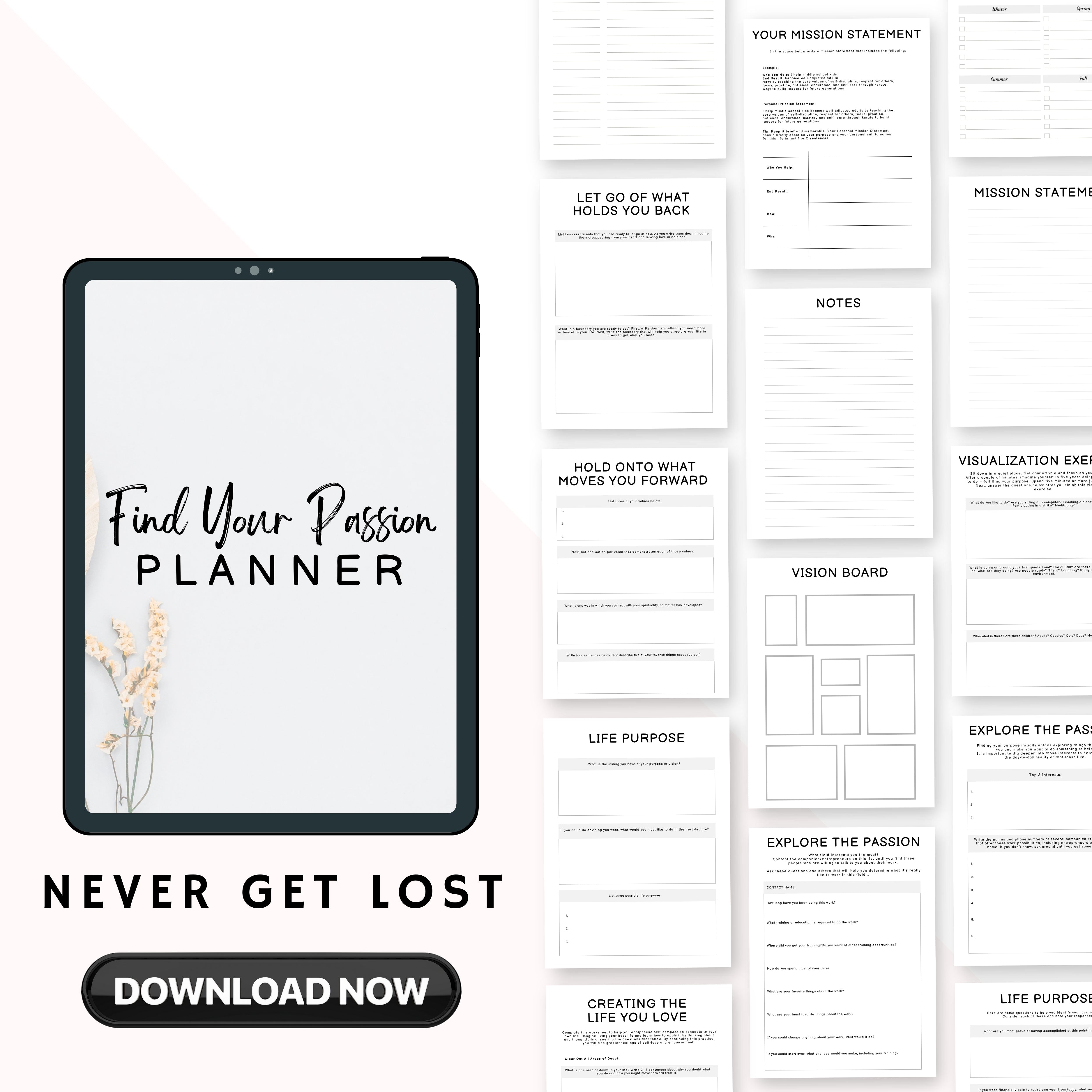 Find Your Passion Planner & Journal