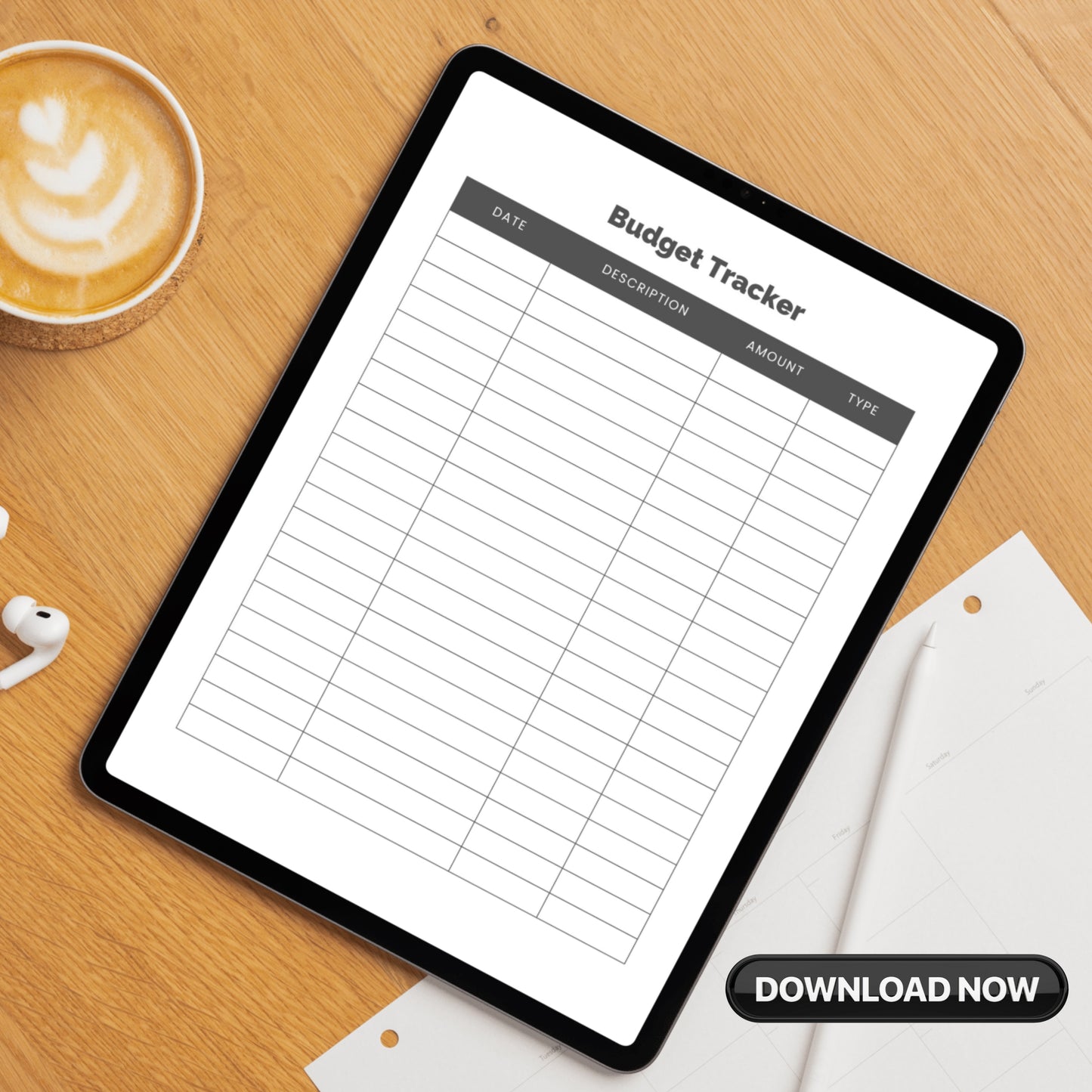 Budget Tracker PDF Paper